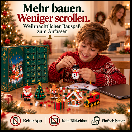 🎅 Nur heute 30 % Rabatt ✨ Weihnachts-Adventskalender mit Bausteinen – 24 Überraschungen für die Familie